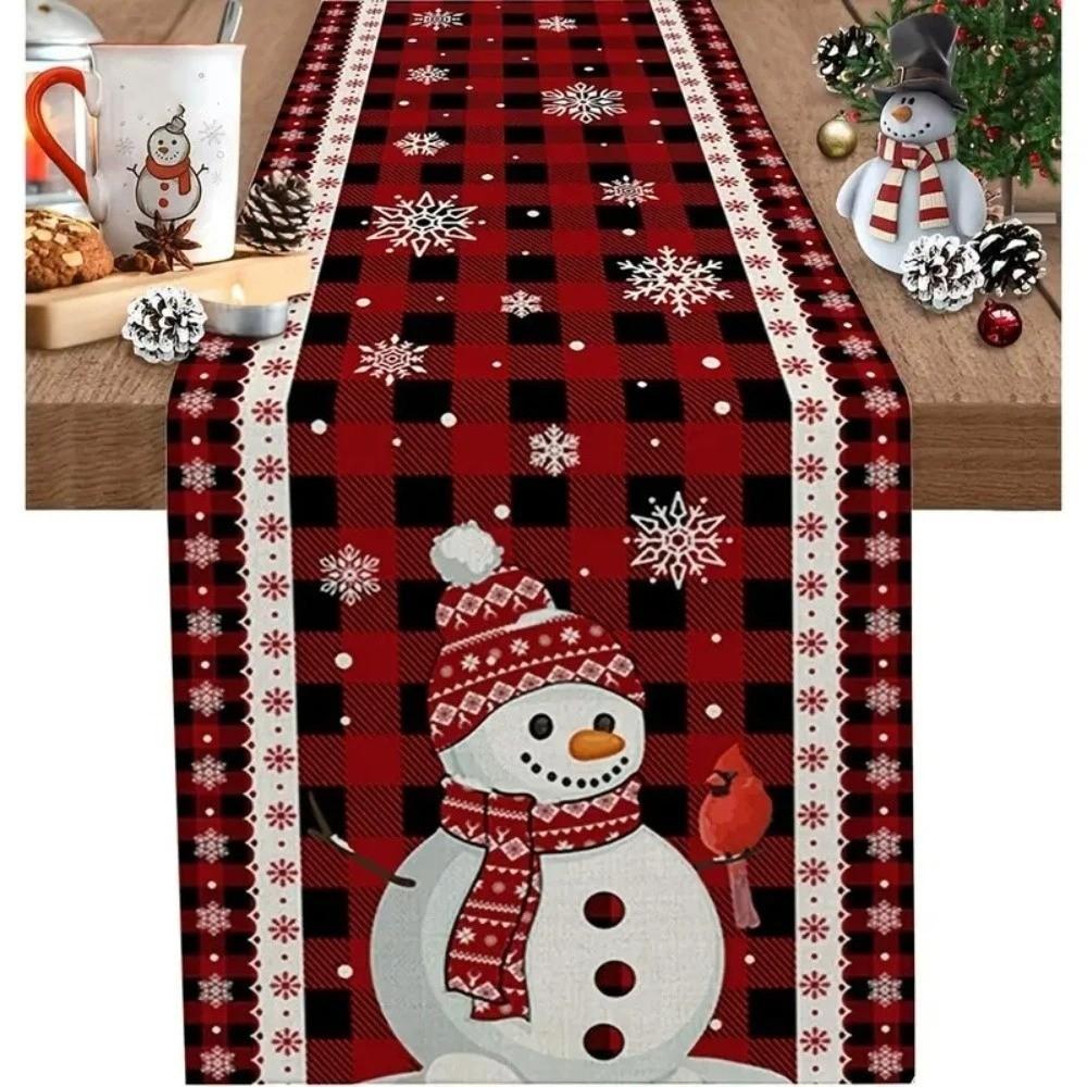 Reindeer Christmas Table Flag Santa Claus Xmas Tablecloth Christmas Table Runner  Christmas
