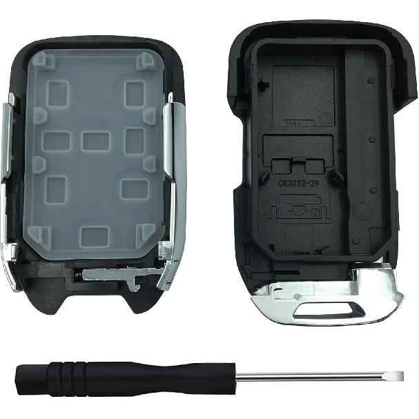 Replacement Keyless Entry Remote Key Fob Shell Case for     Chevy Silverado and GMC Sierra 1500 2500HD 3500HD Car Key Fob Cover (5 Button-C)