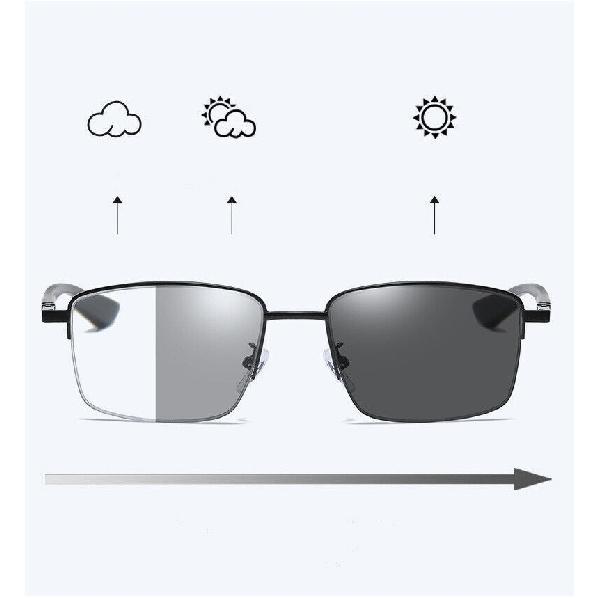 Anti Blue Ray Half-rim Transition Reading Glasses Progressive Multifocal Glasses 0 ~ +1.0