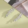 Zircon Earrings, Sparkly Leaf Stud Earrings, Elegant And Versatile Earrings