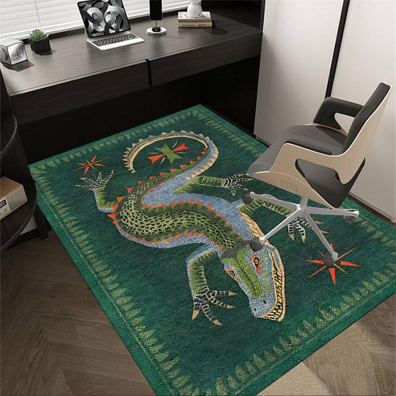 

1PC Crocodile Pattern Anti-slip carpet, suitable for Office, bedroomand playrooms. It can also be used as a sofa footrest cover-W73 60cm by 90cm