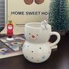 350ML Snowman Mug Creative Large Capacity Ceramic Cup Coffee Cups Lovely Men and Women Birthday Gift Dormitory Fund