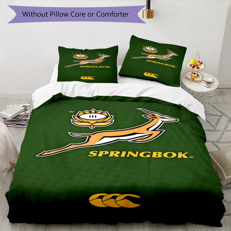 3pcs Springboks Bedding Set Duvet Cover Closure Includes 1 Duvet Cover & 2 Pillowcases, Soft and Comfortable for All Seasons.