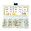 300pcs Threaded Inserts M2 M2.5 M3 M4 M5 M6 1/4-20 Insert Nuts Brass Threaded Bushing