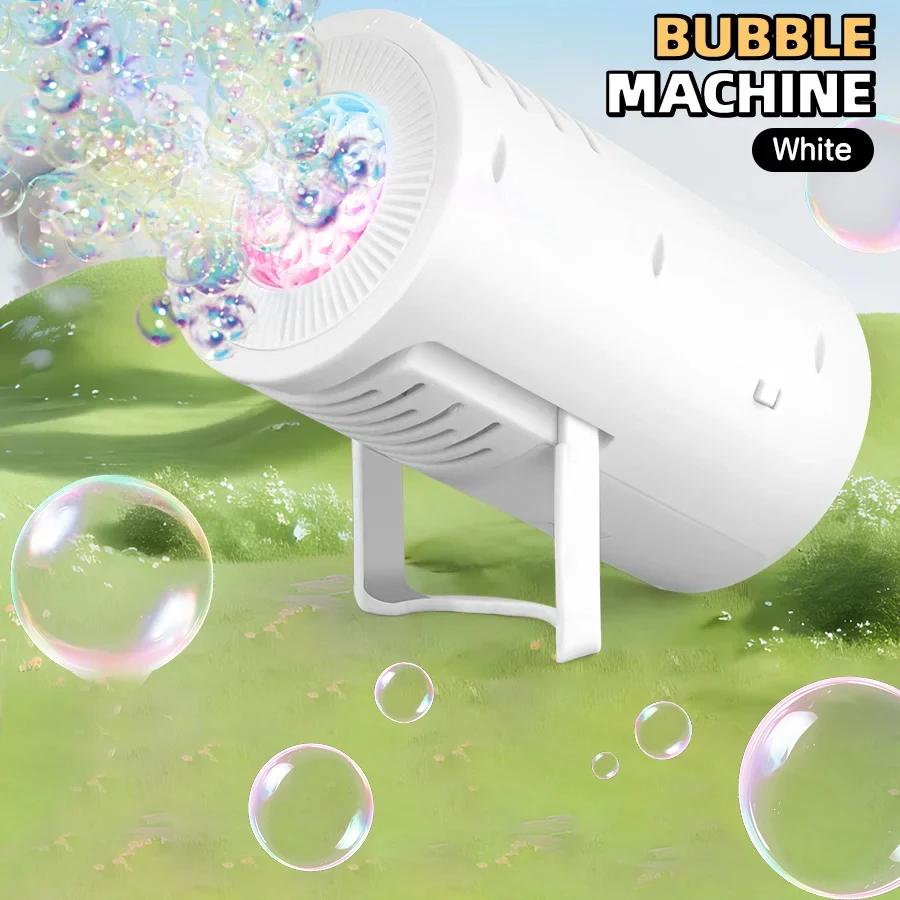 Non-Toxic Bubbles Machine Handheld With Light Eletric Automatic Bubble Soap Blowing Toy Children Indoor Outdoor Wedding Party Props Game