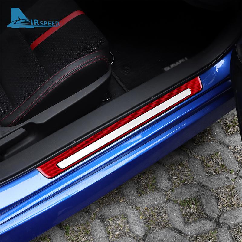 Real Carbon Fiber Sticker For Subaru BRZ Toyota GR86   Threshold Strip Door Sill Strip Protector Trim Accessories