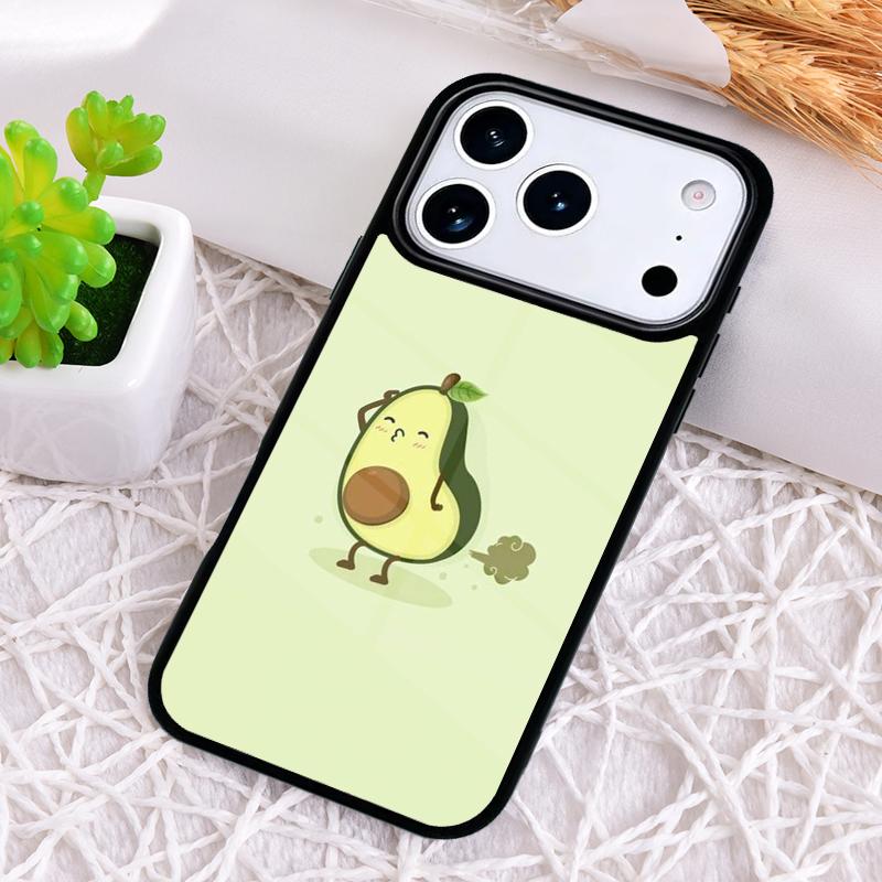 Cartoon Avocado Bumper Phone Case for iPhone 17 Air 16 15 11 12 14 13 Pro Max Shockproof Cover