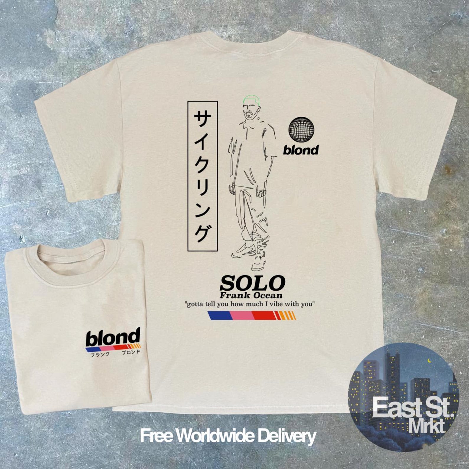 Frank Ocean Blond Graphic Tee - Retro Music T-Shirt S