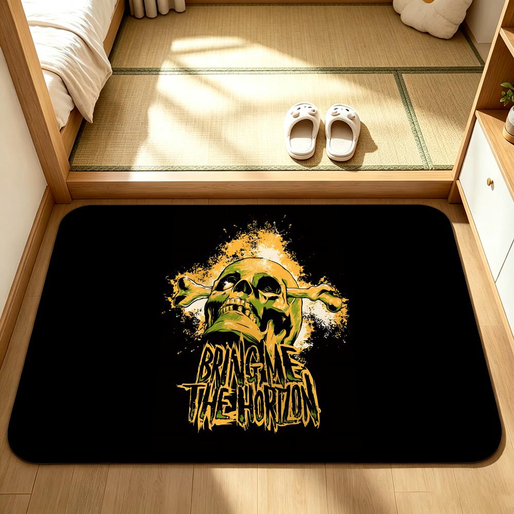 Bring Me the Horizon Floor Mat Bedroom Carpet, Bathroom Foot Mat, Doormat, Non-Slip Absorbent Multi-Use