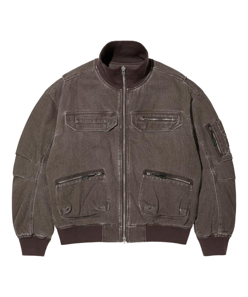 Lockheed Martin Lm Washed Cotton Tanker Jacket (Brown)
