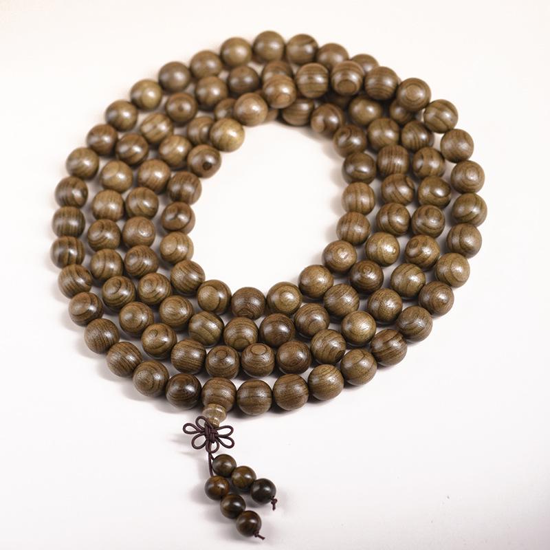 Sichuan Golden Silk Nanmu Ebony Bracelet - Intricate Wenwan Ornament with Perfect Style