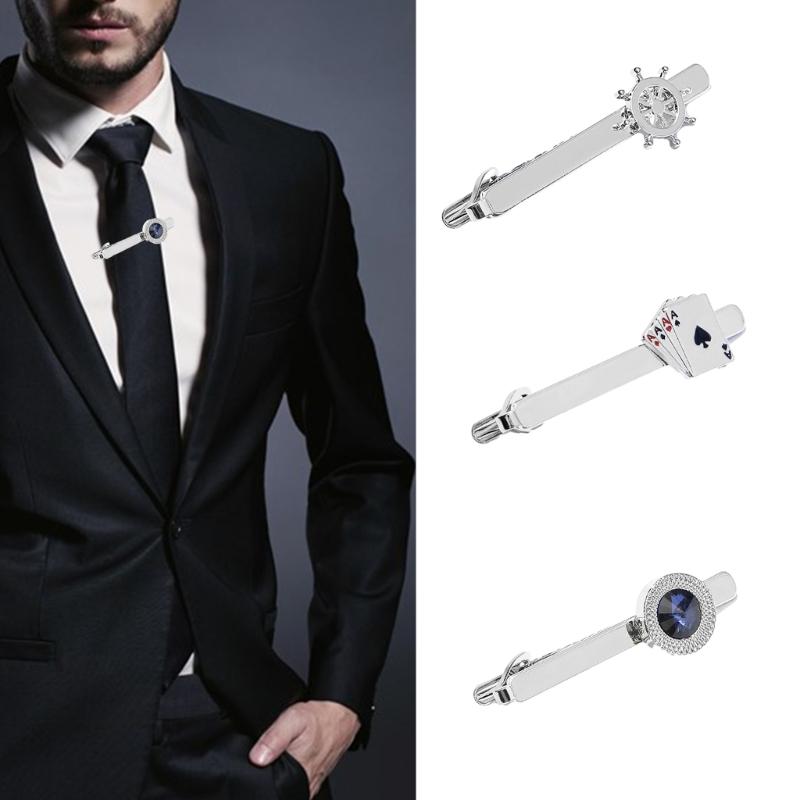 Pince à Cravate en Alliage pour Homme Mariage Cravate Cravate avec Strass Pince à Cravate pour Gentleman