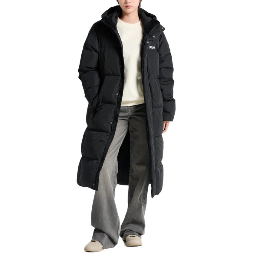 FILA Down Jackets Unisex Black Hooded Thickened FS254DJ01X005014