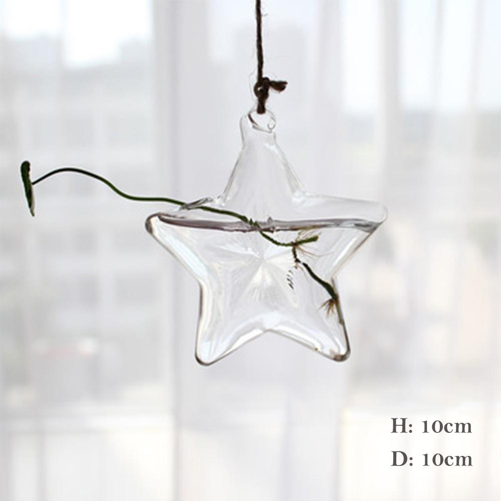 1Pcs Creative Hanging Glass Vase Transparent Hydroponic Container Terrarium Flower Plant Pot Garden Home Wedding Decoration