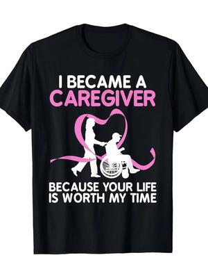 Caregiver Appreciation T-Shirt for Men & Women - 100% Cotton, Short Sleeve Unisex T-Shirt