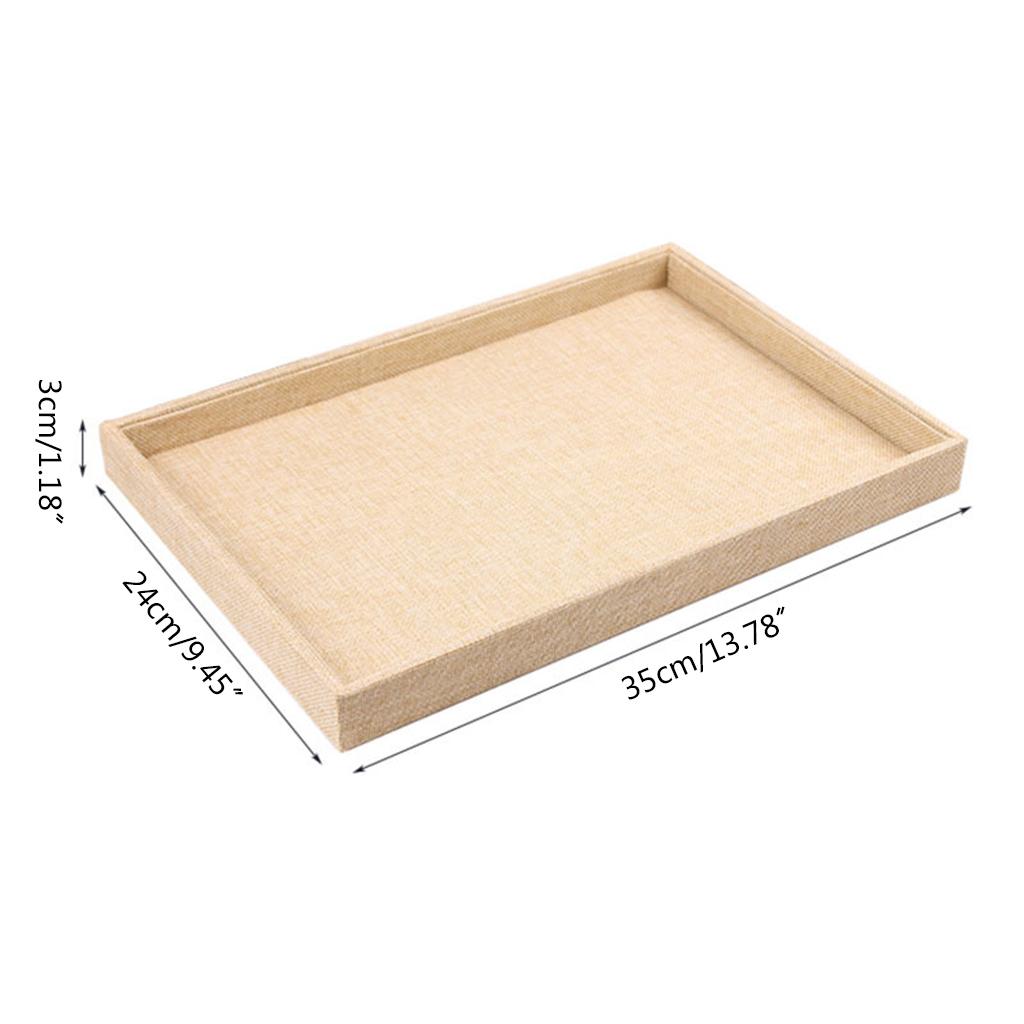 Velvet Ring Earrings Trays Showcase Display Jewelry Organizer Box Showcase