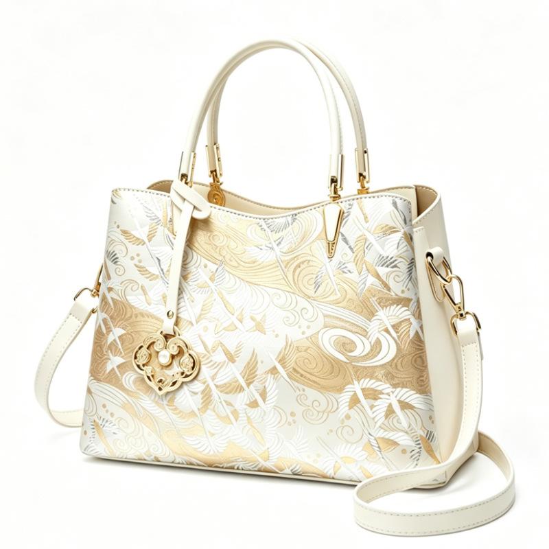 Women’s Chinese Embroidery Top Handle Bag For Mom, Elegant Holiday Gift For Mother’s Day & Women’s Day