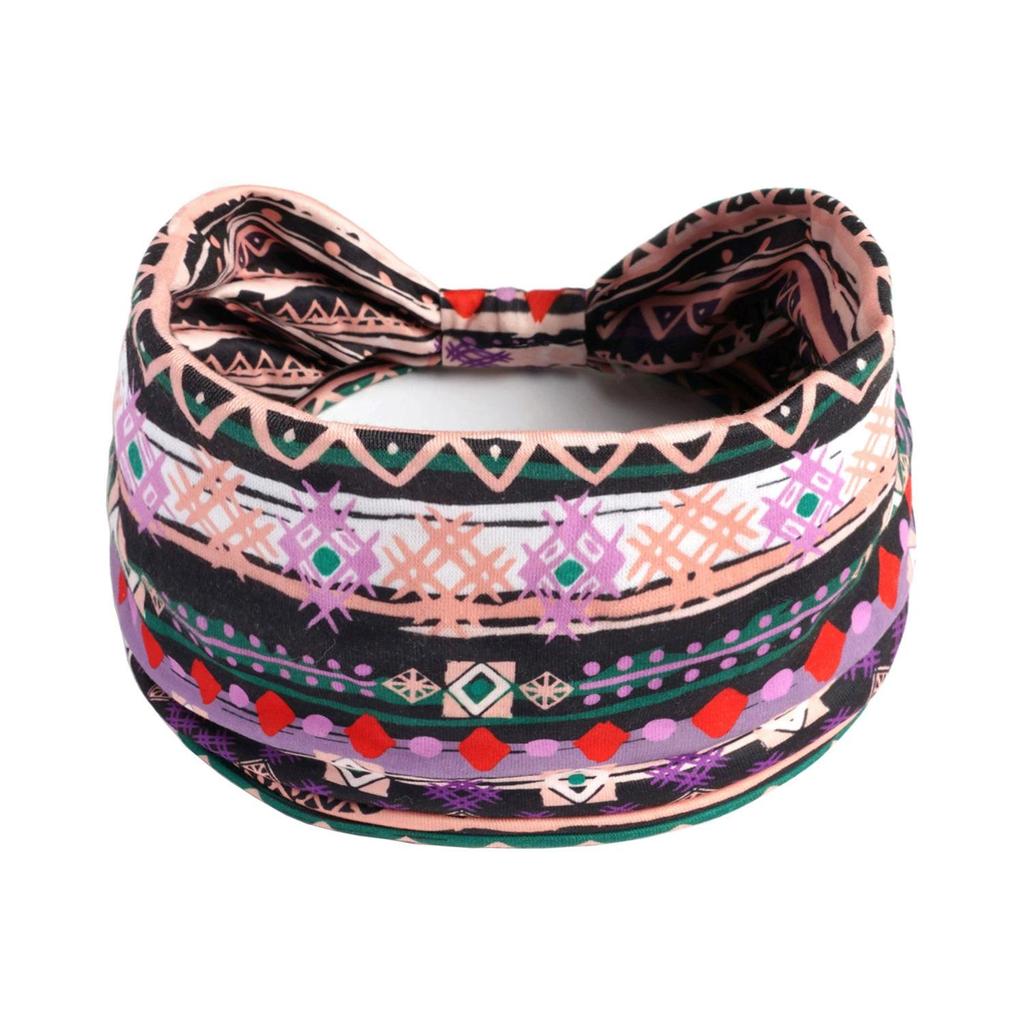 Women's Wide Retro-Style Elastic Sports Headband - Yoga & Hair Accessory