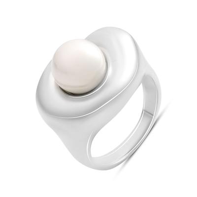 Silver Ring with Natural Pearl, Item Weight 10.22 G (2192657)