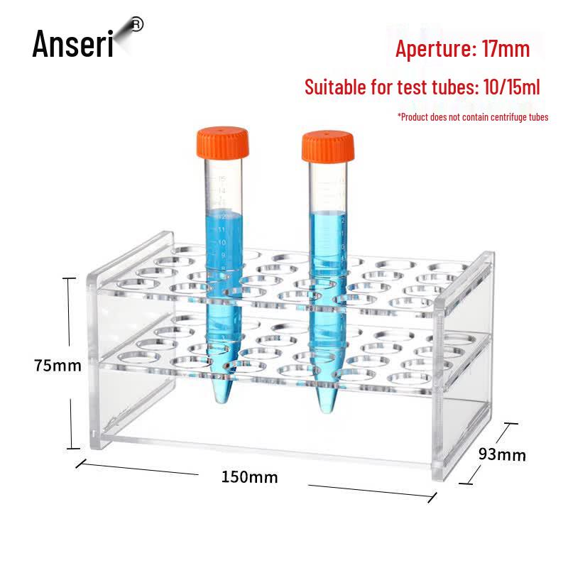 Anserui 24-Hole Acrylic Centrifuge Tube Rack