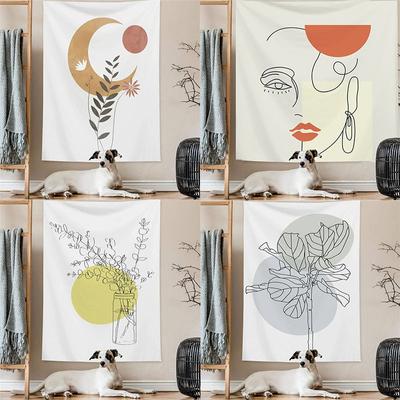 Abstrakte Minimalistische Linien Dekorativer Wandteppich Heimwanddekoration Wohnzimmer Büro Wandteppich
