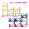 420pcs/14pack Anion Sanitary Pads 100% Cotton Anion Santitary Napkin Pads for Women Daily Use Panty Liners Ladies Sanitary Towel