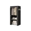Multi-layer Wardrobe: Metal Coat Rack with Hangers & Storage Shelves for Dorms and Rentals