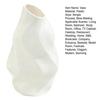 White Faux Ceramic Flower Vase Minimalist Modern Decorative Vase for Home Living Room Office Table Centerpiece