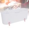 Cotton Swabs Storage   3 Grids Cotton Swabs Dispenser Dust Resistant Desktop Lipstick Puffs Case for Home Nail Salon
