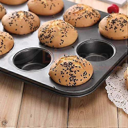 Non-Stick 12 Hole Muffin Tin | Carbon Steel | Dark Blue | Baking Tins/Yorkshire Puddings/Mini Cake/Small Cakes