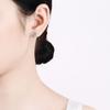 925 Sterling Silver Female Whirlwind Earrings 50 Points Packet Inlaid Mozang Stone Earrings