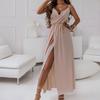Women's Temperament Elegant Casual Solid Color Straps Dresses