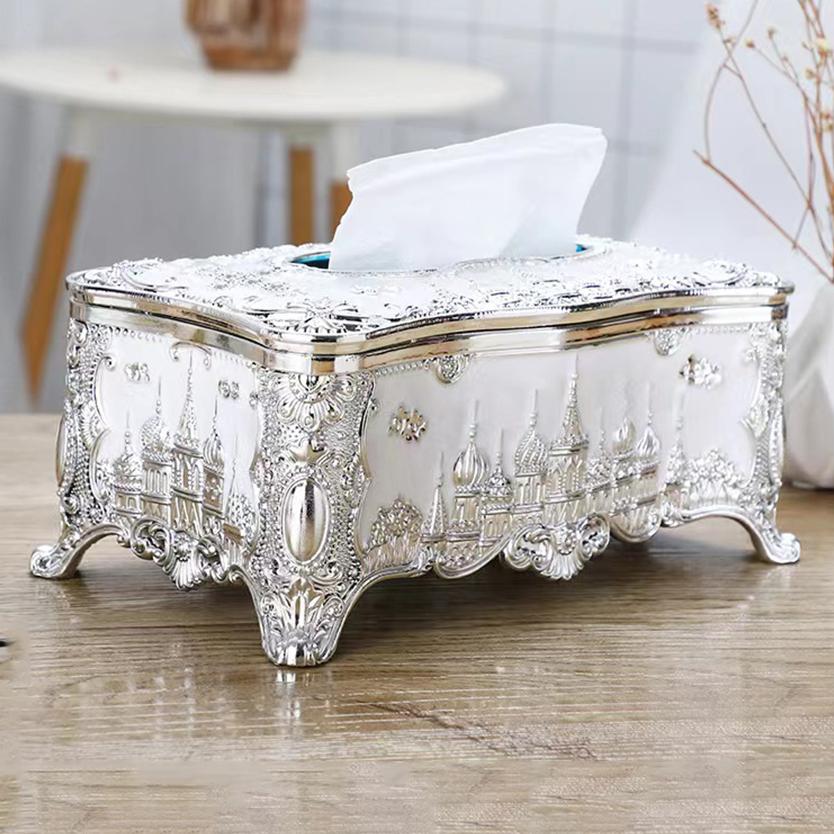 1PC European Style Tissue Box, Home Kitchen, Living Room, Bedroom, Restaurant, Bar, Hotel Napkin Extraction Box, Plastic Box