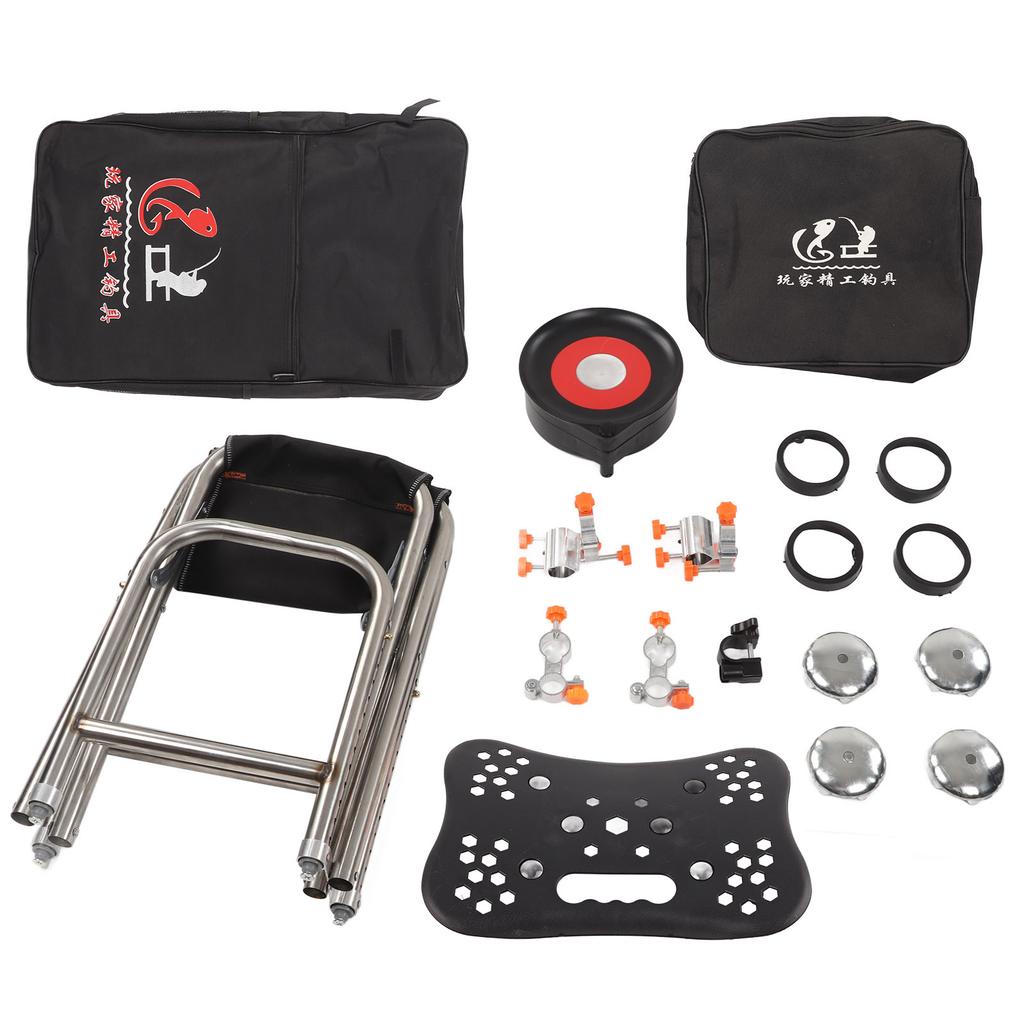 Fishing Folding Chair Breathable Waterproof Portable Camping Chair with Bait Box for Fishing