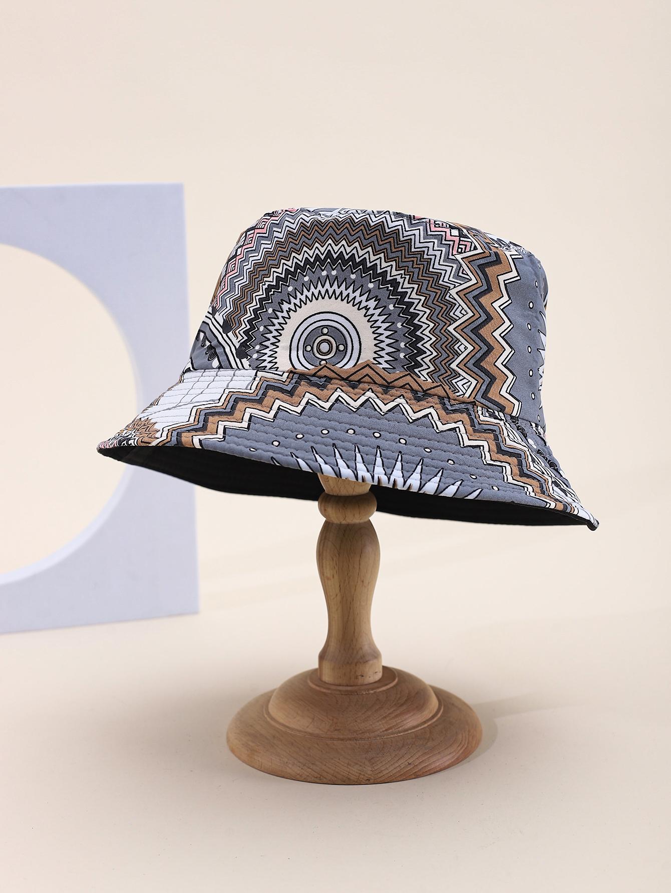 

Women s Vintage Fashion Spring Summer Bucket Hat Foldable Flat Top Sunshade Casual Sun Hat for Outdoor 56-58CM