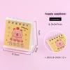 Simple Small 2026 Desk Calendar Cartoon Desktop Decoration Mini Calendar Standing Flip Coil Calendar Office School Supplies