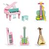 Instrument Model Assembly Toy Bricks Plastic Guitar 286pcs Piano 296pcs Violin 284pcs Keyboard 276pcs Pipa 297pcs