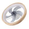 LED Ceiling Fan with Light Remote Timer 6 Speeds Stepless Dimming Flush Mount Fan Light for Living Room Bedroom