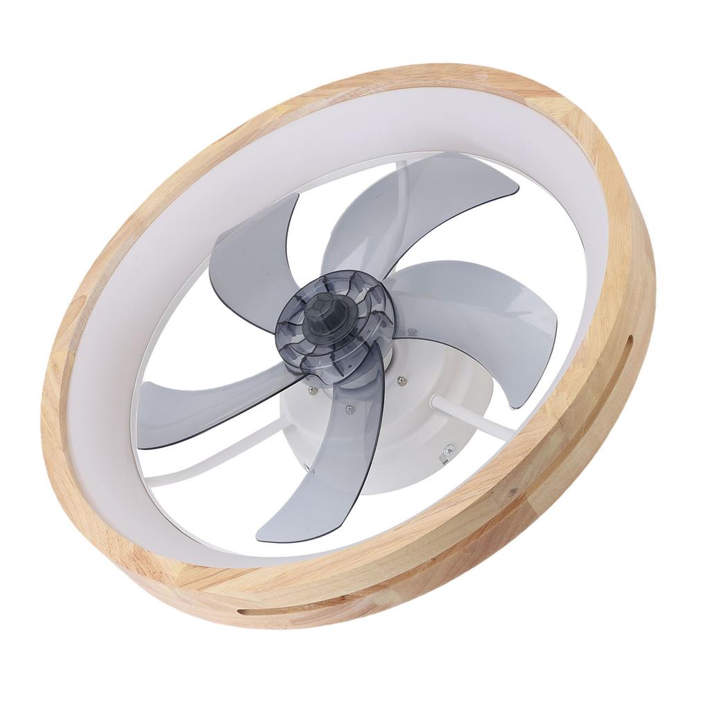 LED Ceiling Fan with Light Remote Timer 6 Speeds Stepless Dimming Flush Mount Fan Light for Living Room Bedroom