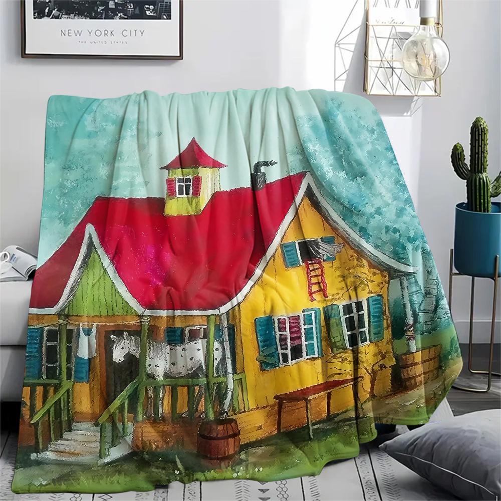 1pz Coperta in Flanella con Stampa Pippi Calzelunghe, Alta Qualità per Tutte le Stagioni, Decorazione per la Casa, Calore e Comfort, Perfetta per Regali di Natale