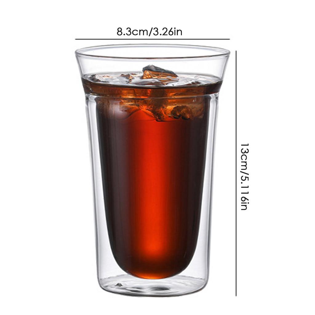 Double Walled Glasses Clear Borosilicate Glass Coffee Cup Insulated Coffee Glass Cappuccino Cups Tea Cups Latte Cups Beverage