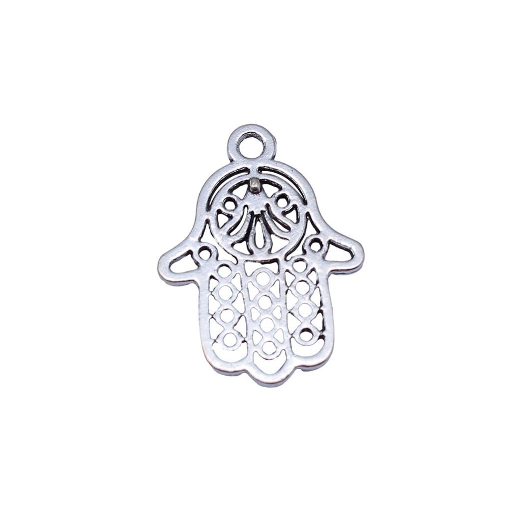 Alloy Hamsa Hand Charms Amulet Pendants For Good Luck Jewelry Making