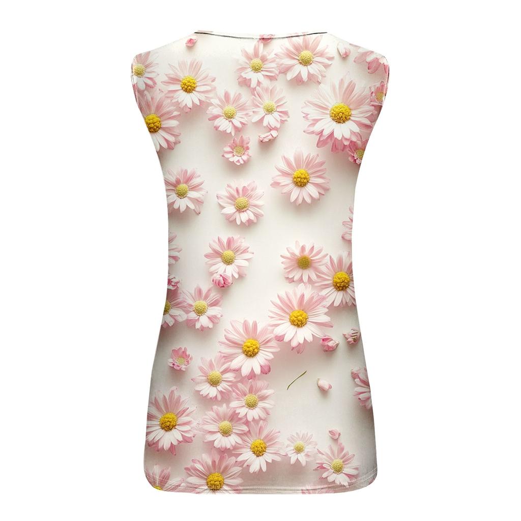 Dámské tílko Společenské košile pro volný čas Léto Volný střih Košilka Roztomilé trendy oblečení Halenky bez rukávů