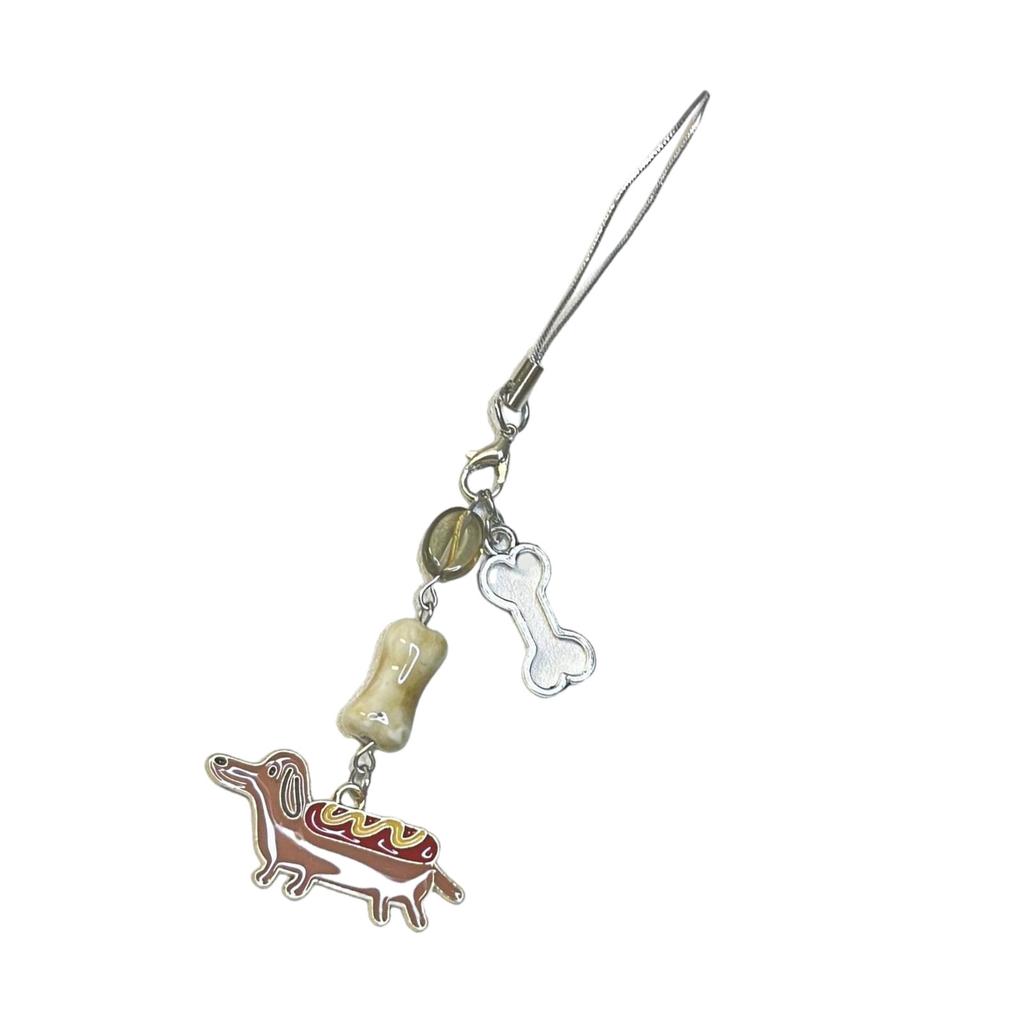 Cute Dachshund Dog Charm Phone Chain Trendsetting Sausage Dog Phone Chain Lanyard for Adding Personality To Devices