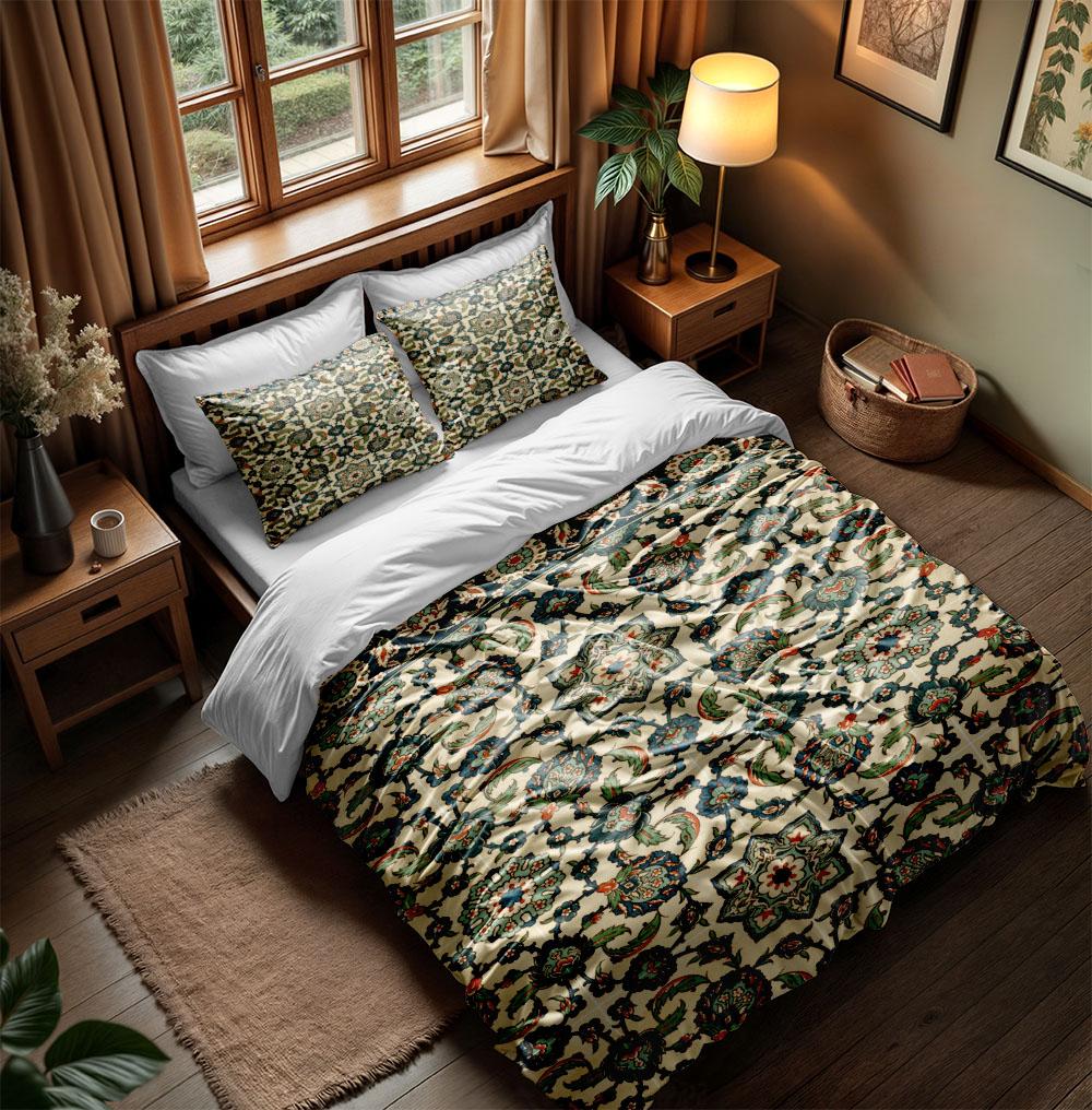 Antique Morrocan Petal Duvet Cover Set UK Single Double Queen King US Twin Full King Size Bed Linen Set