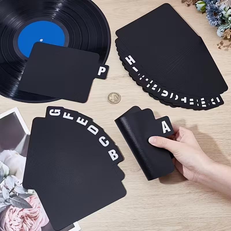 26 Pcs Cd/Dvd/Vinyl Record Organizer Dividers A-Z Alphabet File Storage Separator For Music Albums, Office, Home, Space-Saving