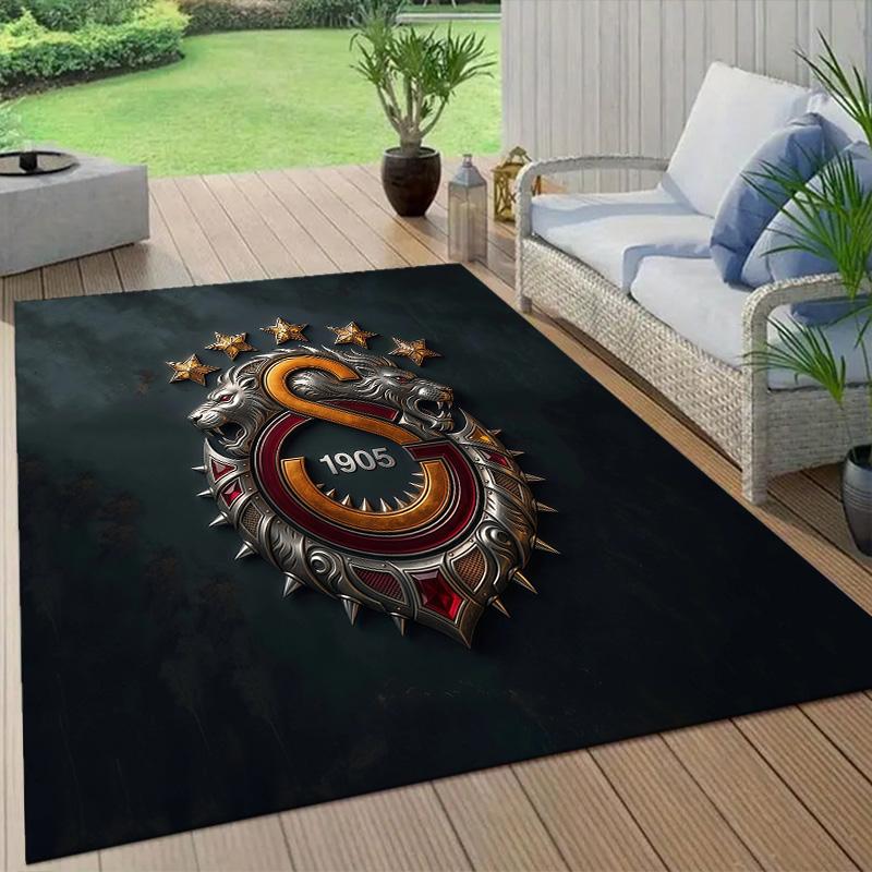 Futbol Club Barcelona2 Flannel Pattern Square Carpet,Area Rug,Carpet Rug for Living Room Bedroom Sofa Playroom Decor,Non-slip Floor Mat