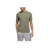 Adidas Solid Color Casual Comfortable Breathable Round Neck Short Sleeve T-Shirt Men Tops Army-Green FT2790