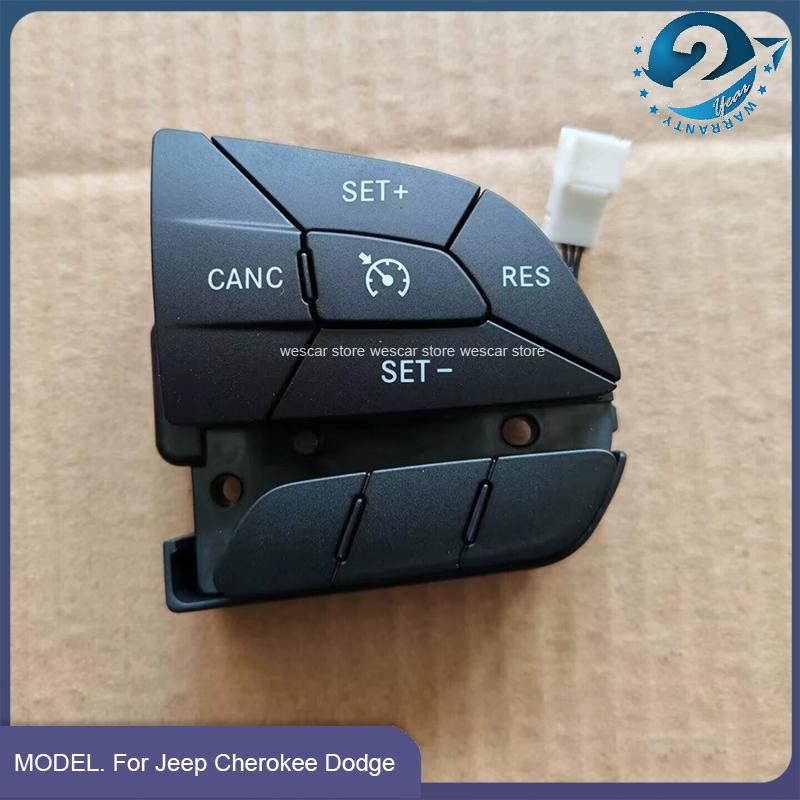 1PCS Car Steering Wheel Cruise Control Switch Button For Jeep Grand Cherokee 2016-2019 For Dodge Charger Challenger 2016-2018