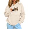 Herbst- und Winter-Thermohemd für Herren und Damen mit Kapuze, Fleece, Langarm, Große Tasche, Pullover